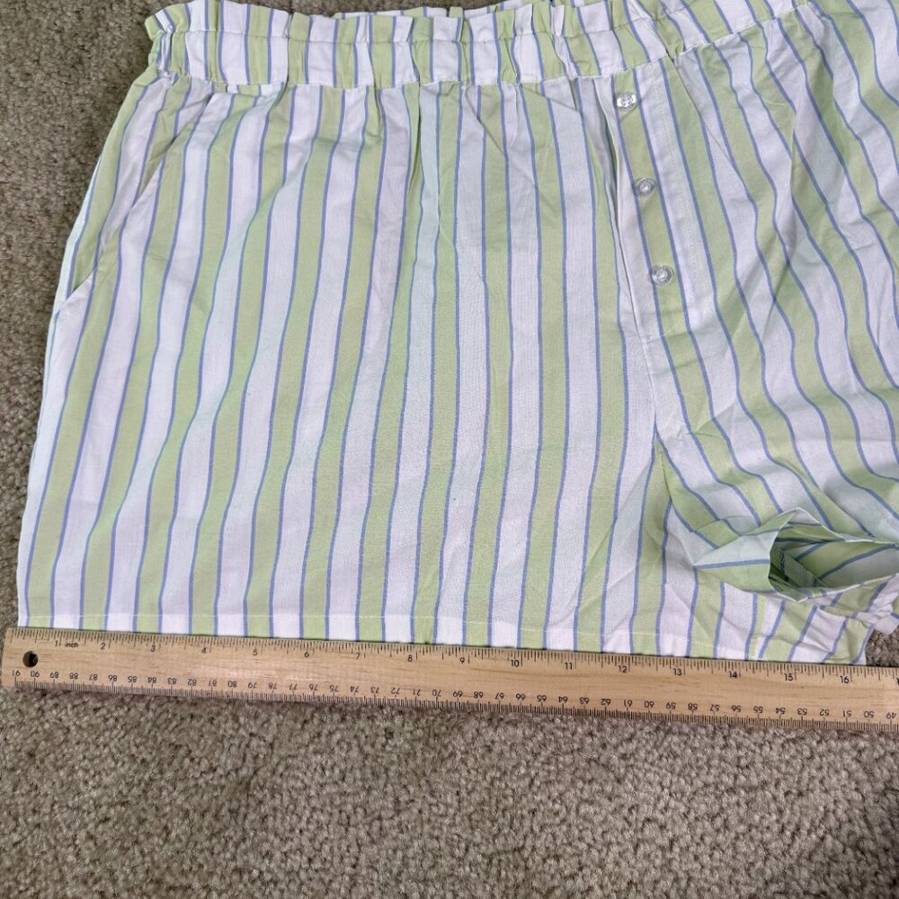 Loft Ann Taylor Sleep Shorts Women’s XL Green Striped NWT E918 - Picture 9 of 10